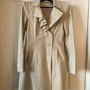 NY&Co Ruffle Lapel Trench Coat
